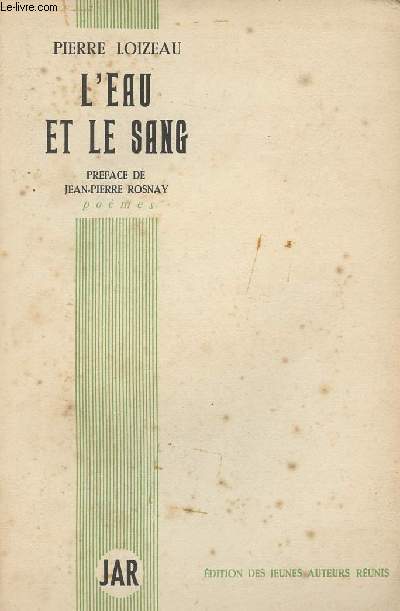 L'eau et le sang - Pomes