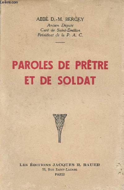 Paroles de prtre et de soldat