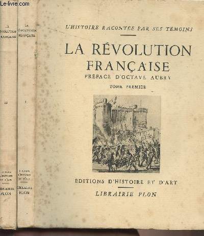 La rvolution franaise - Tome I et II - collection 