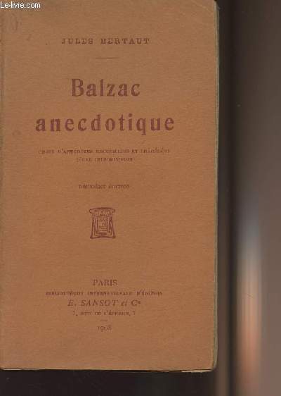 Balzac anecdotique