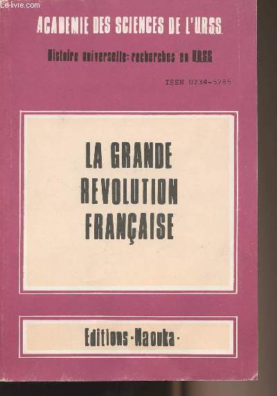 La grande rvolution franaise - Acadmie des sciences de l'U.R.S.S. 