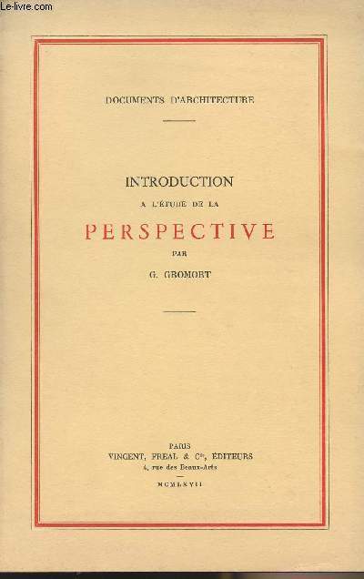 Documents d'architecture - Introduction  l'tude de la perspective