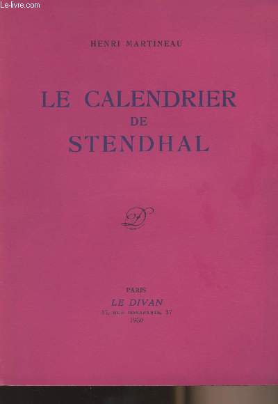 Le calendrier de Stendhal