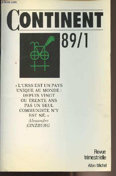 Continent 89/1 - Revue trimestrielle - 