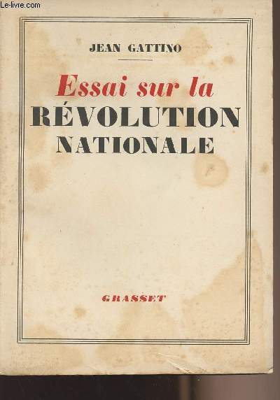 Essai sur la rvolution nationale