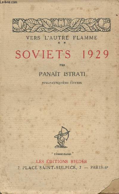 Vers l'autre flamme - Tome 2 : Soviets 1929
