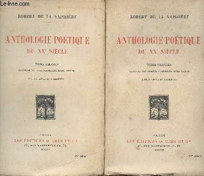 Anthologie potique du XXe sicle - Tome 1 et 2