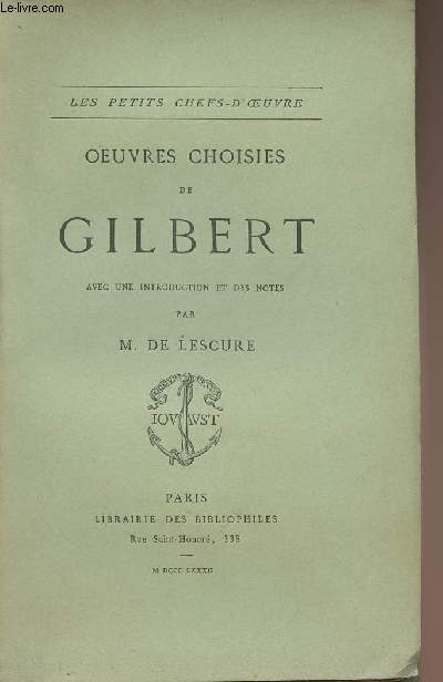 Oeuvres choisies de Gilbert - collection 