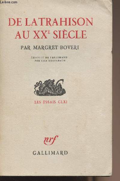 De la trahison au XXe sicle - collection 
