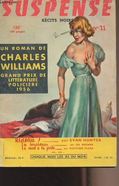 Suspense - rcits noirs n11 - Un roman de Charles Williams grand prix de littrature policire 1956