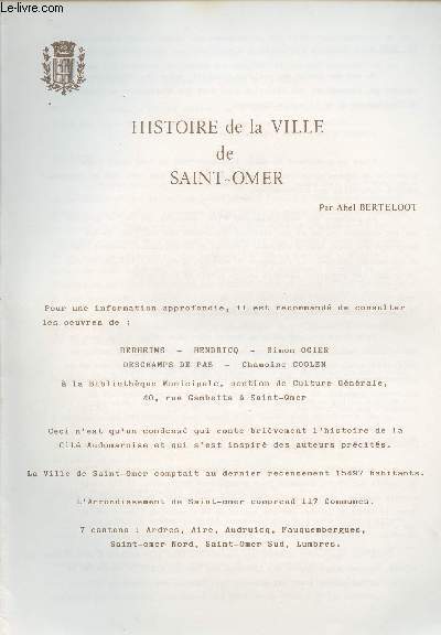 Histoire de la ville de Saint-Omer