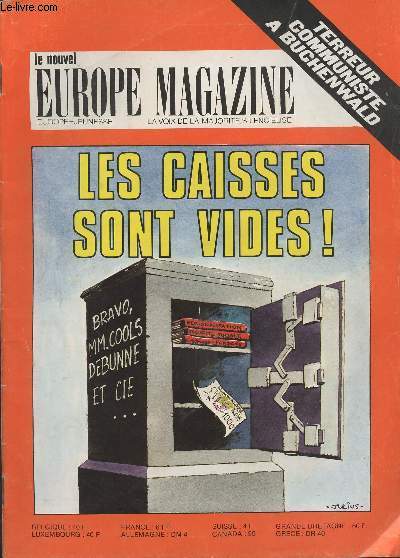 Le nouvel Europe Magazine - Europe-Jeunesse - La voix de la majorit silencieuse - Les caisses sont vides ! - Terreur communiste  Buchenwald