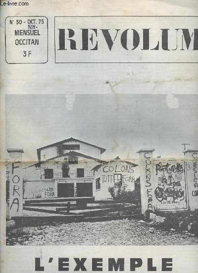 Revolum - Mensuel occitan - oct. nov. 1975 n30 - L'exemple Corse : La nouvelle tape du mouvement autonomiste -