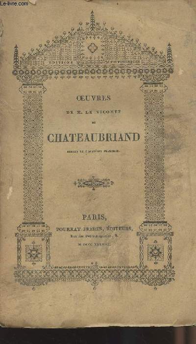Oeuvres de M. le Vicomte de Chateaubriand - Tome IV Etudes historiques