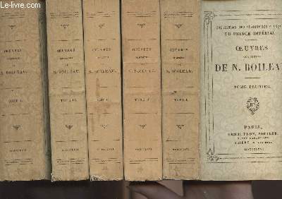 Oeuvres compltes de N. Boileau - Tome 1  5 - collection des classiques franais du Prince Imprial