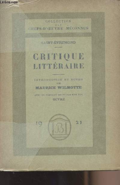 Critique Littraire - collection des 