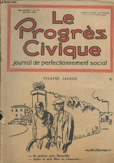 Le Progrs Civique - Journal de perfectionnement social - 4e anne n145 - INCOMPLET