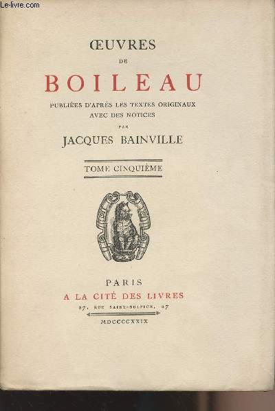 Oeuvres de Boileau - Tome 5
