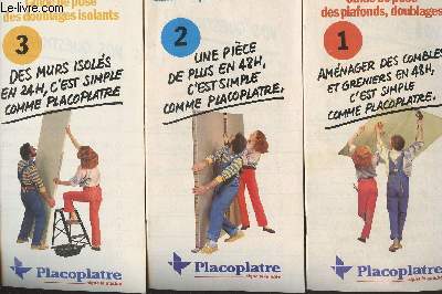 1- Guide de pose des plafonds, doublages - 2 - Guide de pose des cloisons - 3 - Guide de pose des doublages isolants