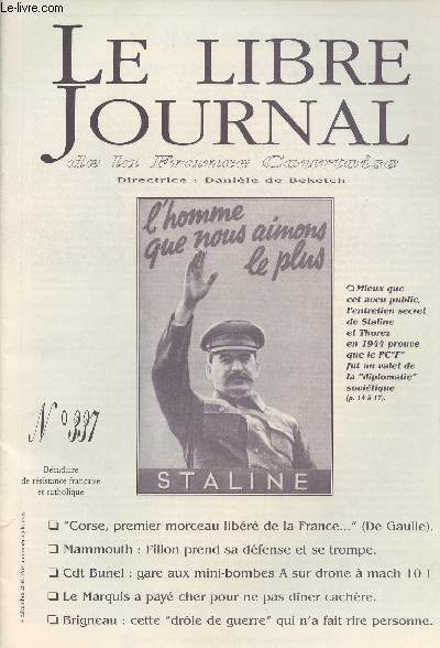 Le Libre Journal de la France Courtoise n337 - 