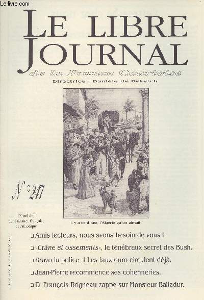 Le Libre Journal de la France Courtoise n247 - Amis lecteurs, nous avons besoin de vous ! - 