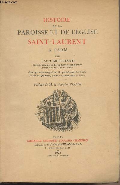 Histoire de la paroisse et de l'glise Saint-Laurent  Paris