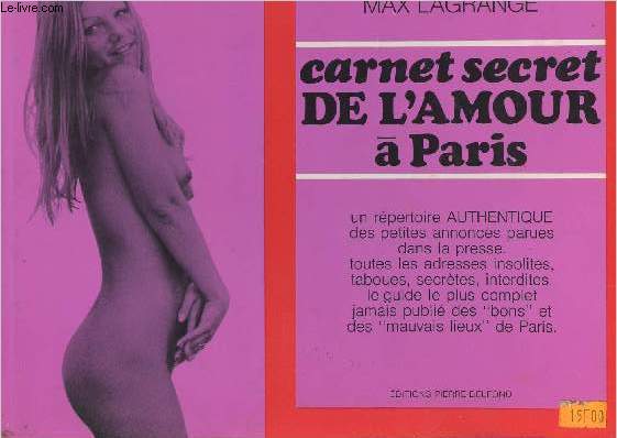 Carnet secret de l'amour  Paris