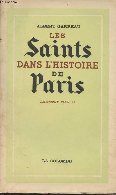 Les saints dans l'histoire de Paris - Calendrier parisien