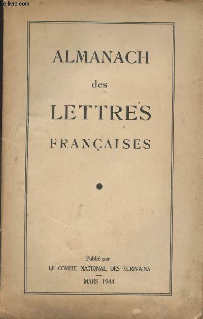 Amanach des lettres franaises
