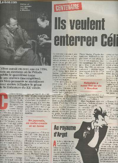 Coupure de journal Minute n1654 29 dcembre 1993 - Centenaire : Ils veulent enterrer Cline
