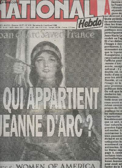 National Hebdo n615 semaine du 2 au 8 mai 96 - A qui appartient Jeanne d'Arc ? - Mitterrand: le livre qui ne paratra pas - Martinez et la plante folle - L'abb 
