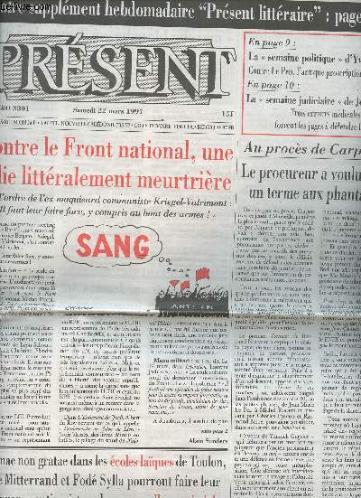 Prsent n3801 sam. 22 mars 97 - Contre le FN, une folie littralement meurtrire - Au procs de Carpentras, le procureur a voulu mettre un terme aux phantasmes - La 