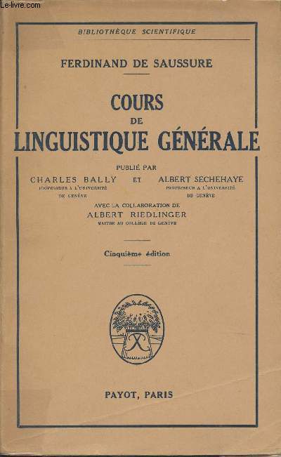 Cours de linguistique gnrale - 