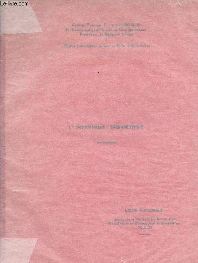 L'enthousiasme thrapeutique
