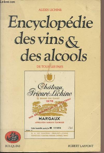 Encyclopdie des vins & des alcools de tous les pays - collection 