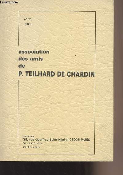 Association des amis de P. Teilhard de Chardin n23