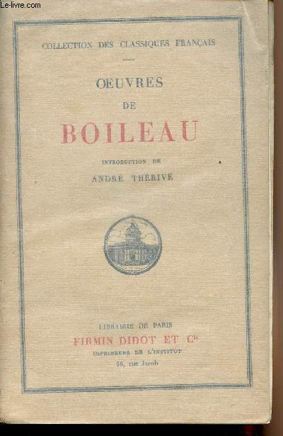 Oeuvres de Boileau - collection 