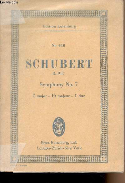 Schubert - D. 944 - C major - Ut majeur - C dur - n 410