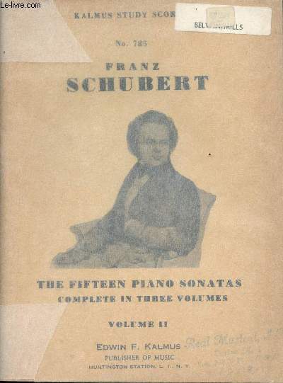 The fifteen piano sonatas complete in three volumes - Volume II - Kalmus Study Scores n786