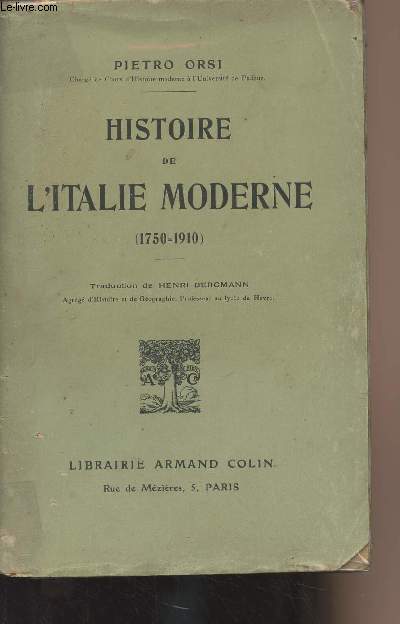 Histoire de l'Italie Moderne (1750-1910)