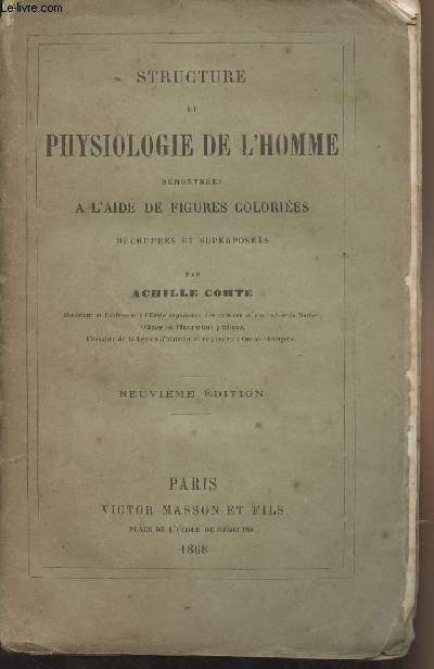 Structure et physiologie de l'homme dmontres  l'aide de figures colories dcoupes et superposes - 9e dition + Atlas