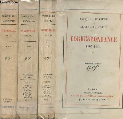 Correspondance 1905-1914 - 3 tomes