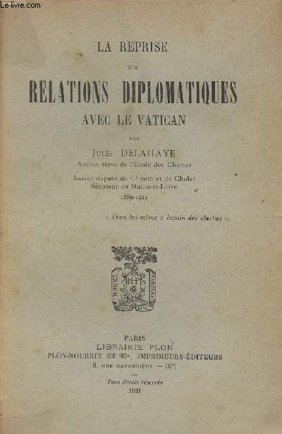 La reprise des relations diplomatiques avec le Vatican