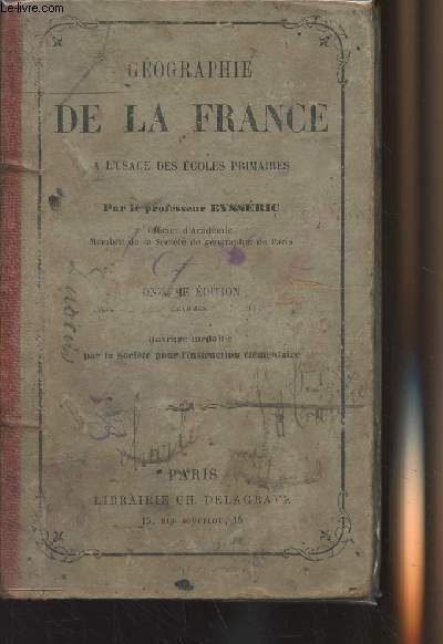 Gographie de la France  l'usage des coles primaires - 11e dition