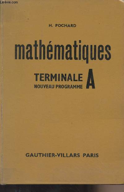 Mathmatiques - Terminale A nouveau programme 1966