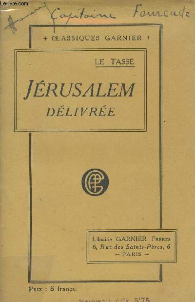 Jrusalem dlivre - Classiques Garnier