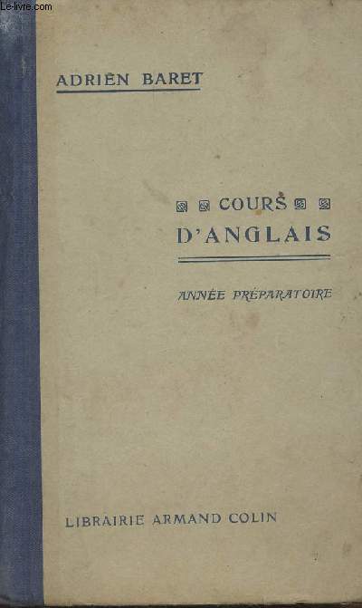 Cours d'anglais - Anne prparatoire