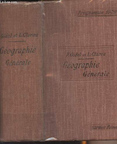 Gographie Gnrale - Programme 1902