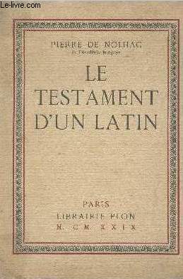 Le testament d'un latin