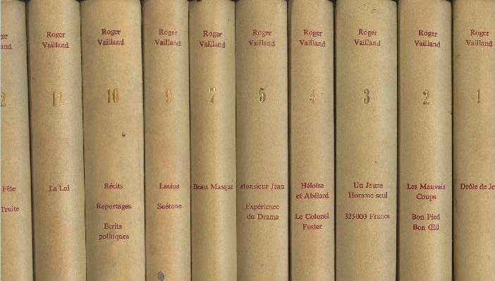 Oeuvres de Roger Vailland - 12 Tomes (Tomes 6 et 8 manquants)